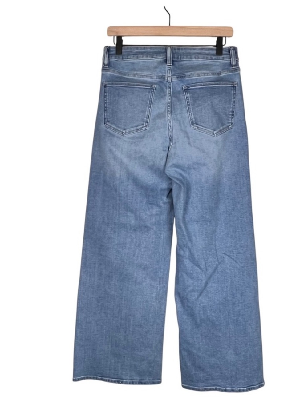 Quince Bella Stretch Wide Leg Jeans Atlantic Blue High Rise Size 28 - Picture 12 of 12
